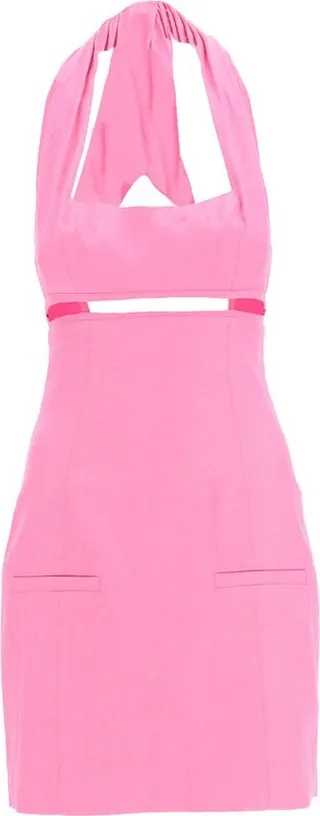 Jacquemus Cut-Out Halter-Neck Mini Dress