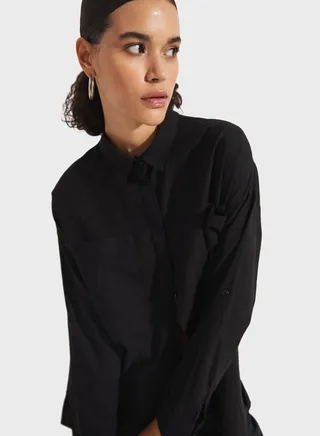 Pocket Detail Button Down Shirt