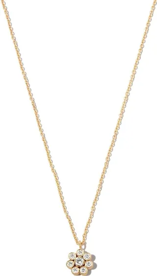 18kt yellow gold Bellis Simple diamond necklace
