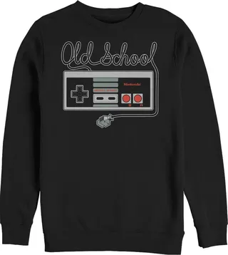 Men's Nintendo Old School NES Controller Sweatshirt - Black - Medium