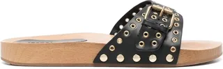 Jaso buckled clog slides