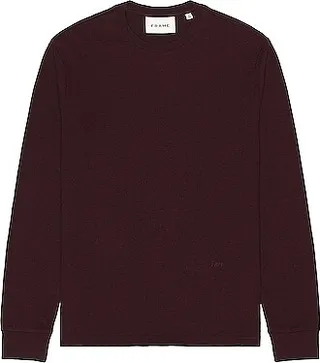 FRAME Duofold Crew in Wine