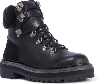 Genuine Shearling Combat Boot