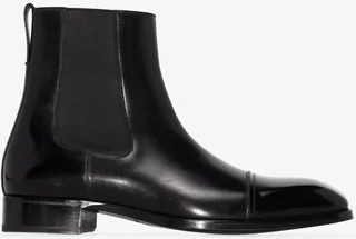 Black Elkan Leather Chelsea Boots
