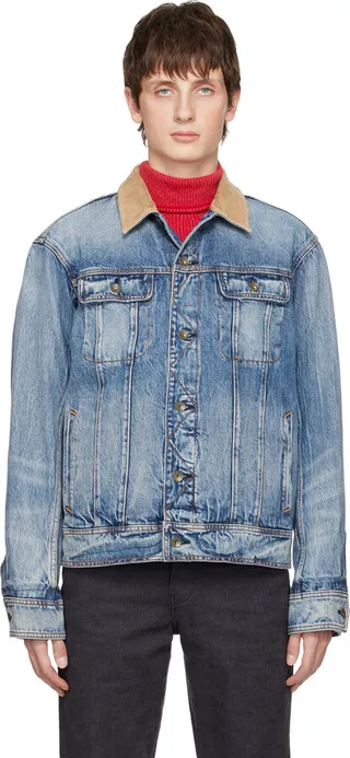 rag & bone Blue Eli Trucker Denim Jacket