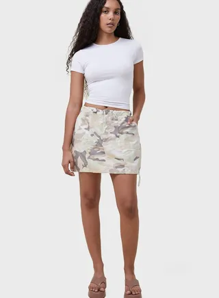 Camo Print Mini Skirt