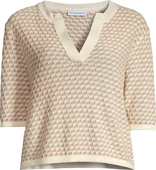 Two-Tone Knit Linen Tunic