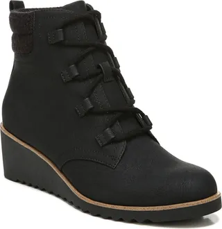 Zone Lace-Up Wedge Bootie