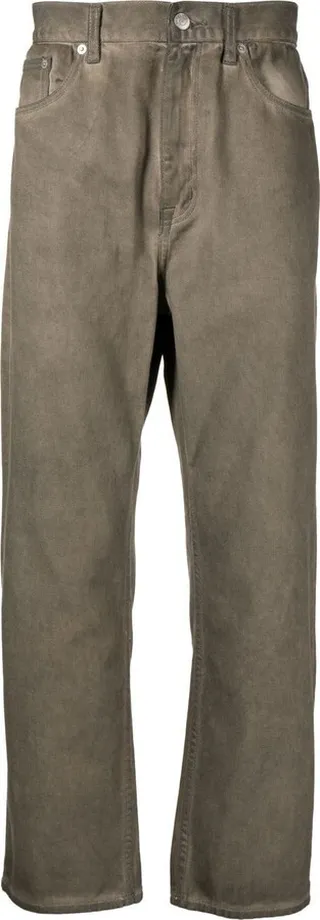 Mid-Rise Straight-Leg Trousers