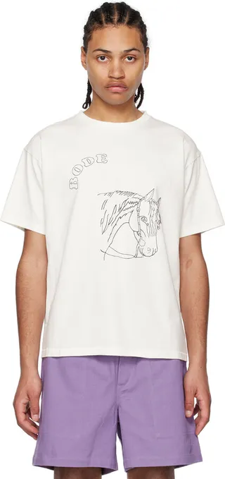 Bode White Pony T-Shirt