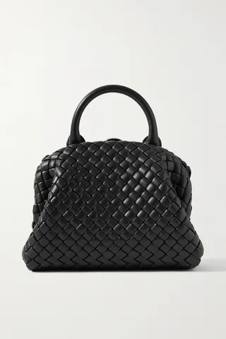 Bottega Veneta - Handle Mini Intrecciato Leather Tote - Black