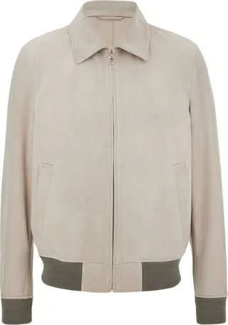 Zip-Up Leather Blouson