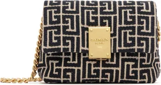 Balmain Black & Off-White Mini 1945 Bag