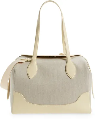 Extra Large Sesia Happy Day Canvas & Leather Tote
