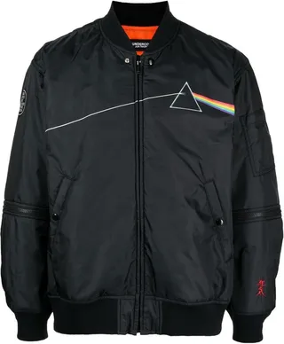 Black The Dark Side Of The Moon Bomber Jacket