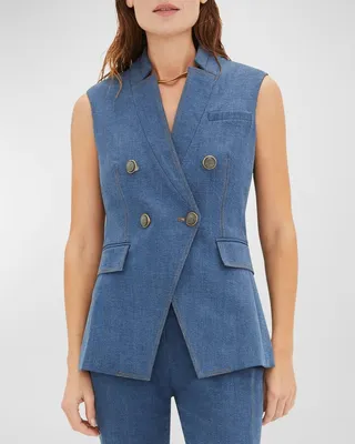 Amika Tailored Denim Vest