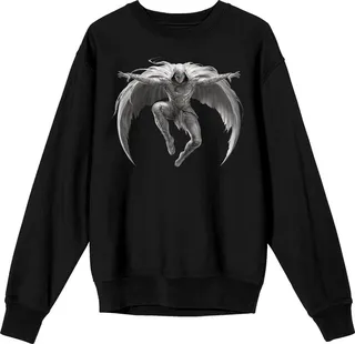 Moon Knight Marc Spector with Cape and Hood Men’s Black Sweatshirt-Medium