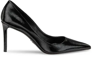 Saffiano Leather Pointed-Toe Pumps