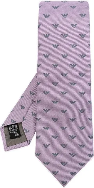 Emporio Armani Logo-Jacquard Pointed Tip Tie