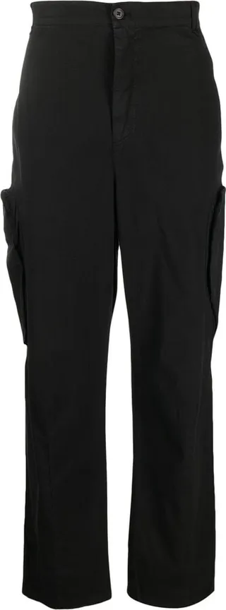 Straight-Leg Cotton Cargo Trousers