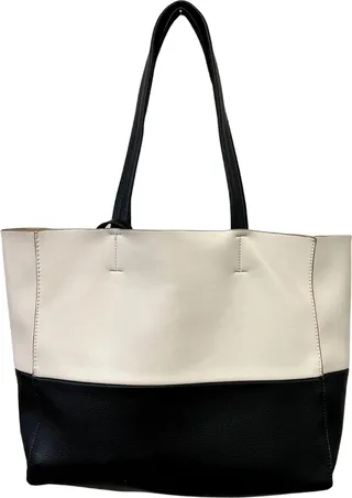 The Color Block Tote - Medium in Black