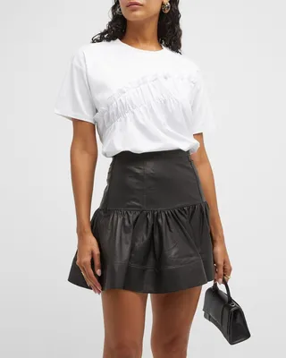 Short-Sleeve Ruffle-Trim T-Shirt
