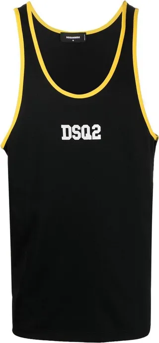 Logo-Print Two-Tone Tank Top