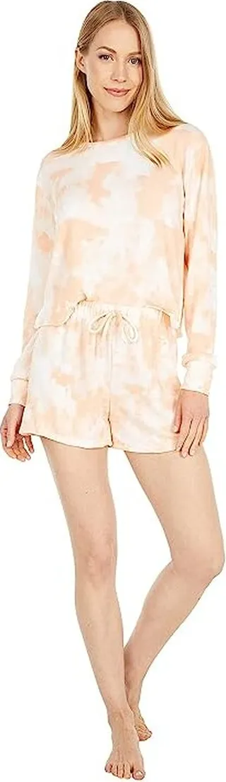 Catherine Malandrino Pullover Short Lounge Set (Peach Parfait) Women's Pajama Sets