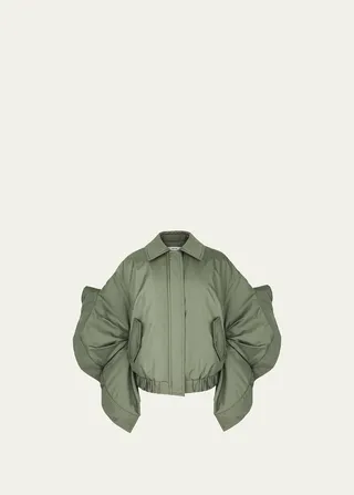 Exaggerated Sleeve Bomber Jacket