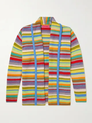 Jolly Striped Cashmere Cardigan