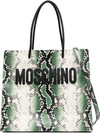 Snakeskin Print Tote Bag