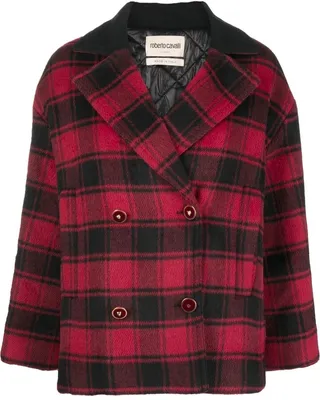 Double-Breasted Tartan Coat