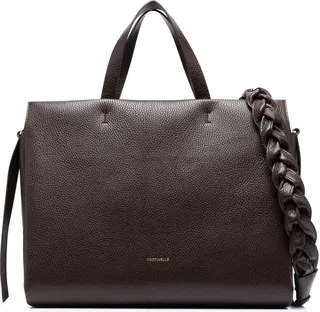 Grained Leather Tote Bag