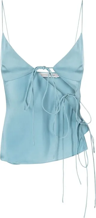 Slope Silk Lace-Up Camisole