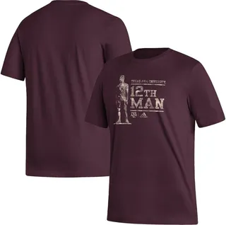 Men's adidas Maroon Texas A & M Aggies 12th Man Strategy Game Fresh T-shirt