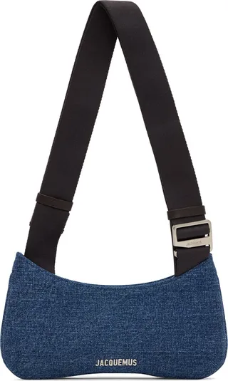 Jacquemus Indigo Le Raphia 'Le Bisou Gros Grain' Bag