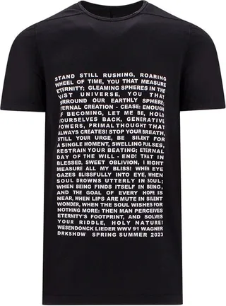 Rick Owens DRKSHDW Graphic Logo Printed Crewneck T-Shirt