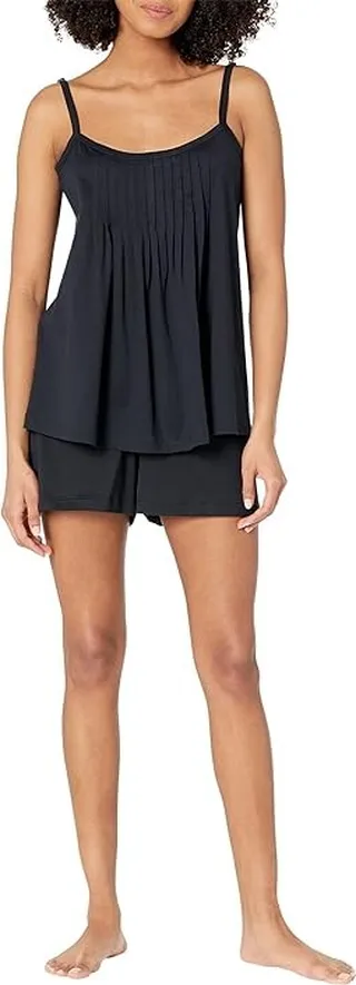 Hanro Juliet Short Pajama (Black) Women's Pajama Sets