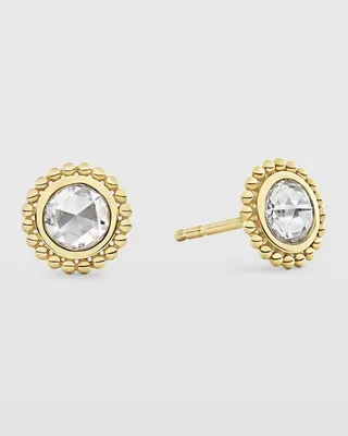 Covet Gold 5mm Rose-Cut Diamond Stud Earrings