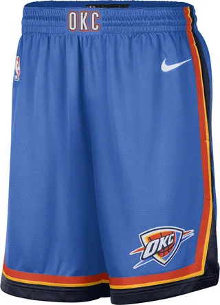 Oklahoma City Thunder Icon Edition Nike Men's NBA Swingman Shorts in Blue