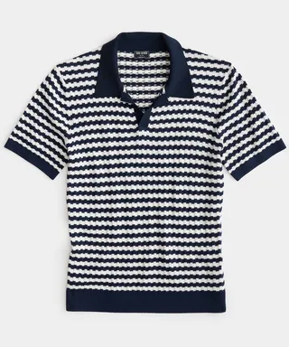Zipper-Stripe Montauk Polo