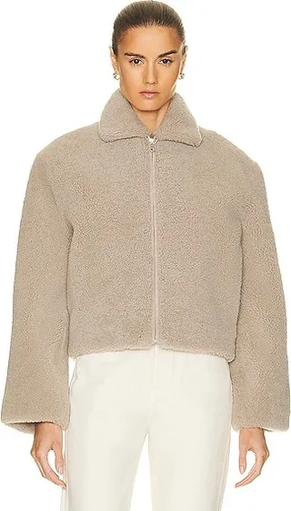 NOUR HAMMOUR Timothee Jacket in Taupe