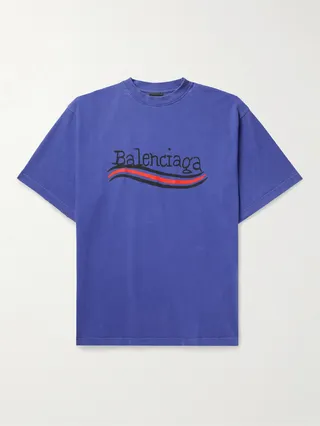 Oversized Logo-Print Cotton-Jersey T-Shirt