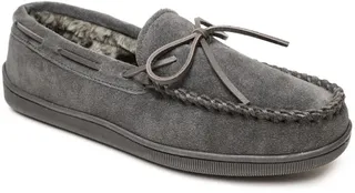 Minnetonka Men's Pile Lined Hardsole Moccasin Slippers Men's Shoes