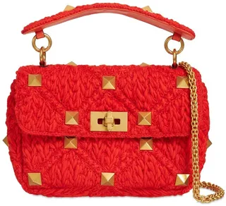 Medium Roman Stud wool shoulder bag