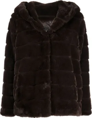 Hooded Faux-Fur Coat