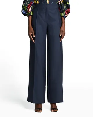 High-Rise Wide-Leg Wool Pants