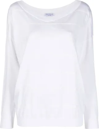 V-neck knitted jumper
