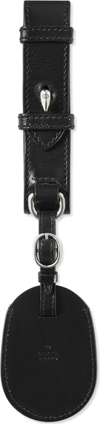 Oval Leather Travel Tag