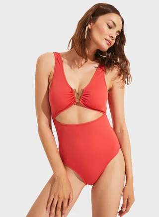 Surplice Neck Swimsuit
